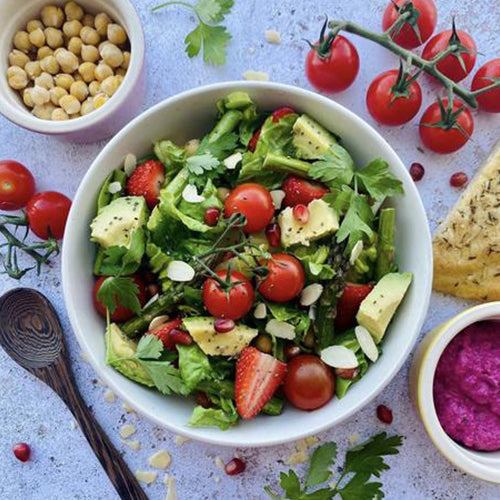 Fueled Friday - Grilled Tomato and Asparagus Salad