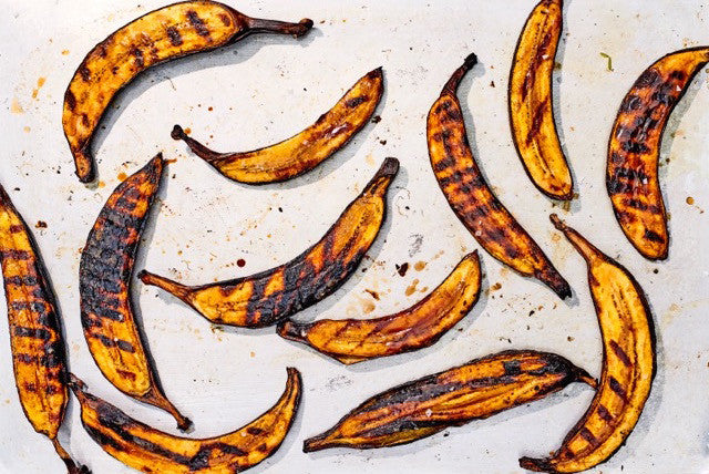 rabbit food: honey glazed grilled plantains