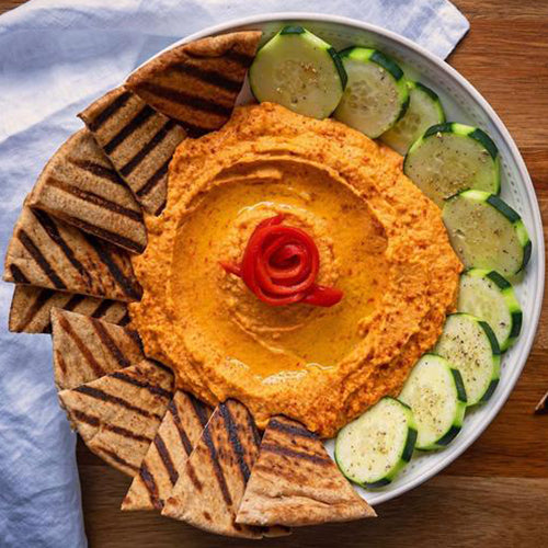 Fueled Friday: Roasted Red Pepper Hummus