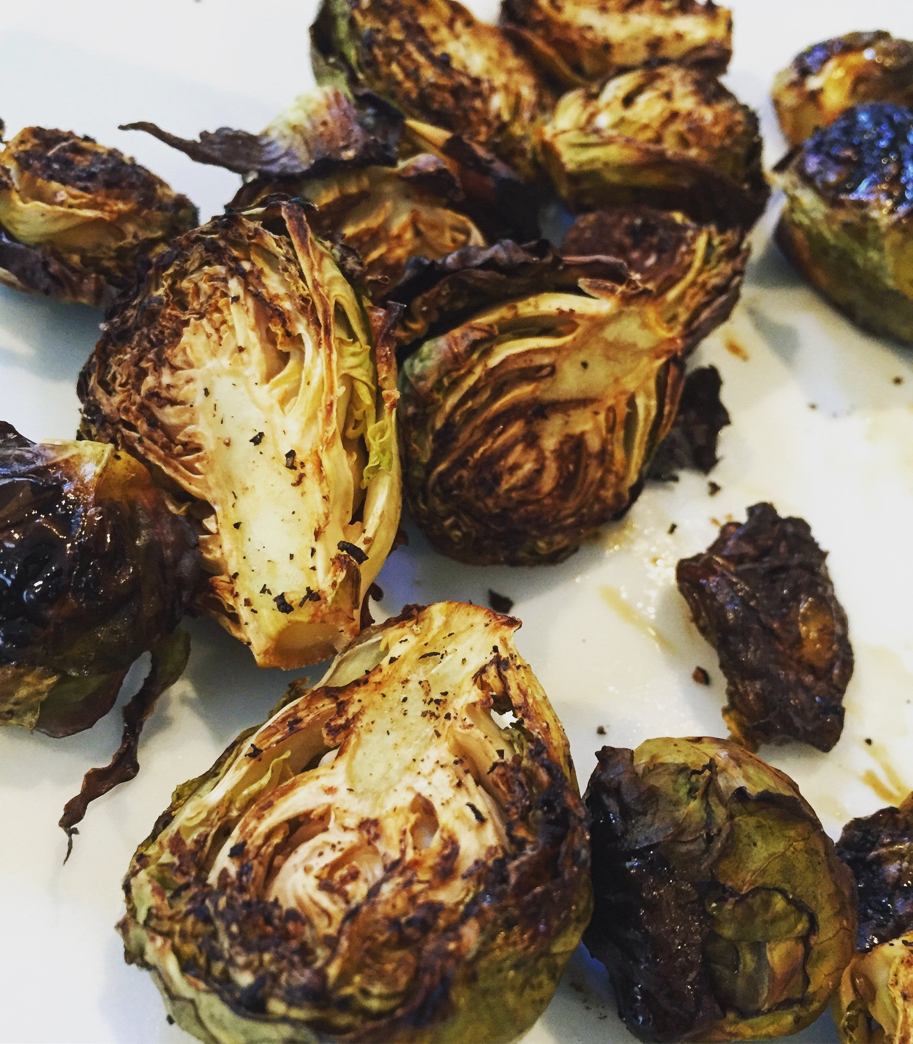 rabbit food: roasted Brussels sprouts