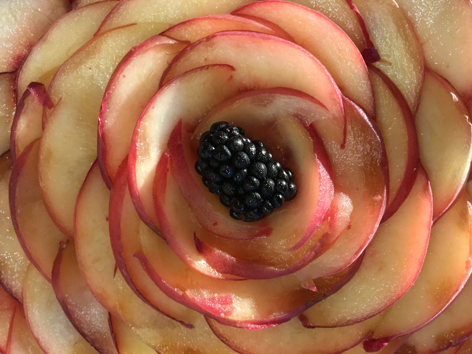 rabbit food:  raw peach tart