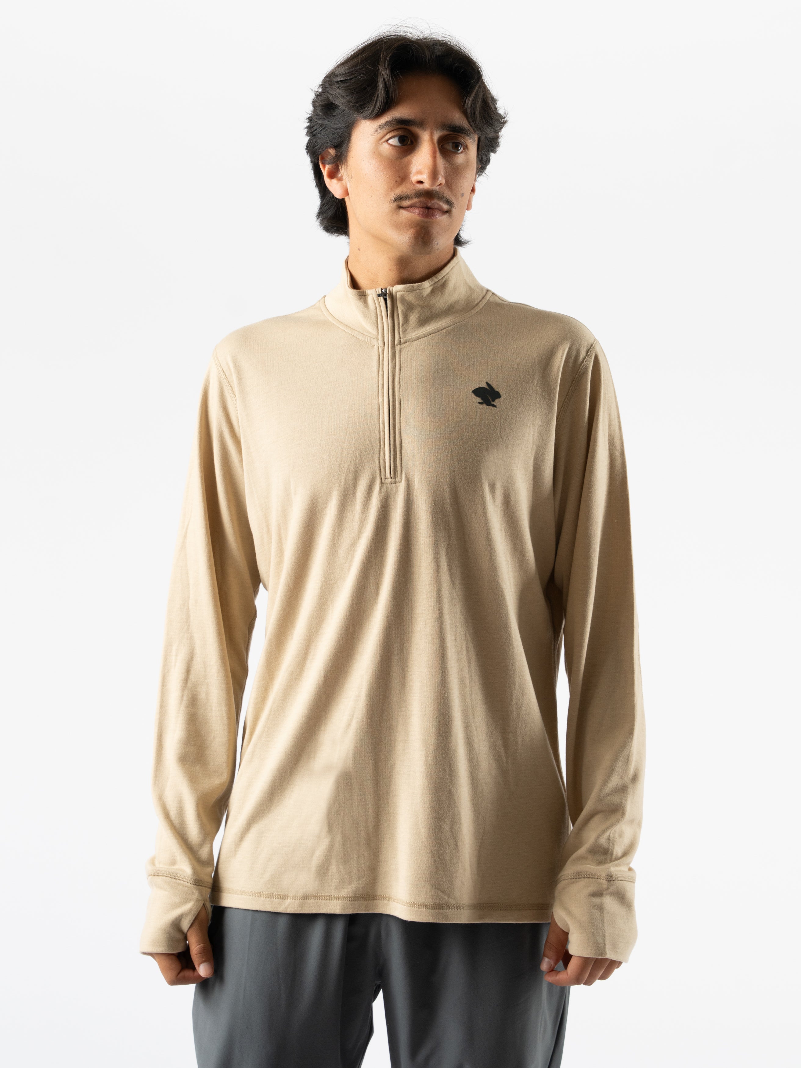Outrun Zip Warm Running Top rabbit