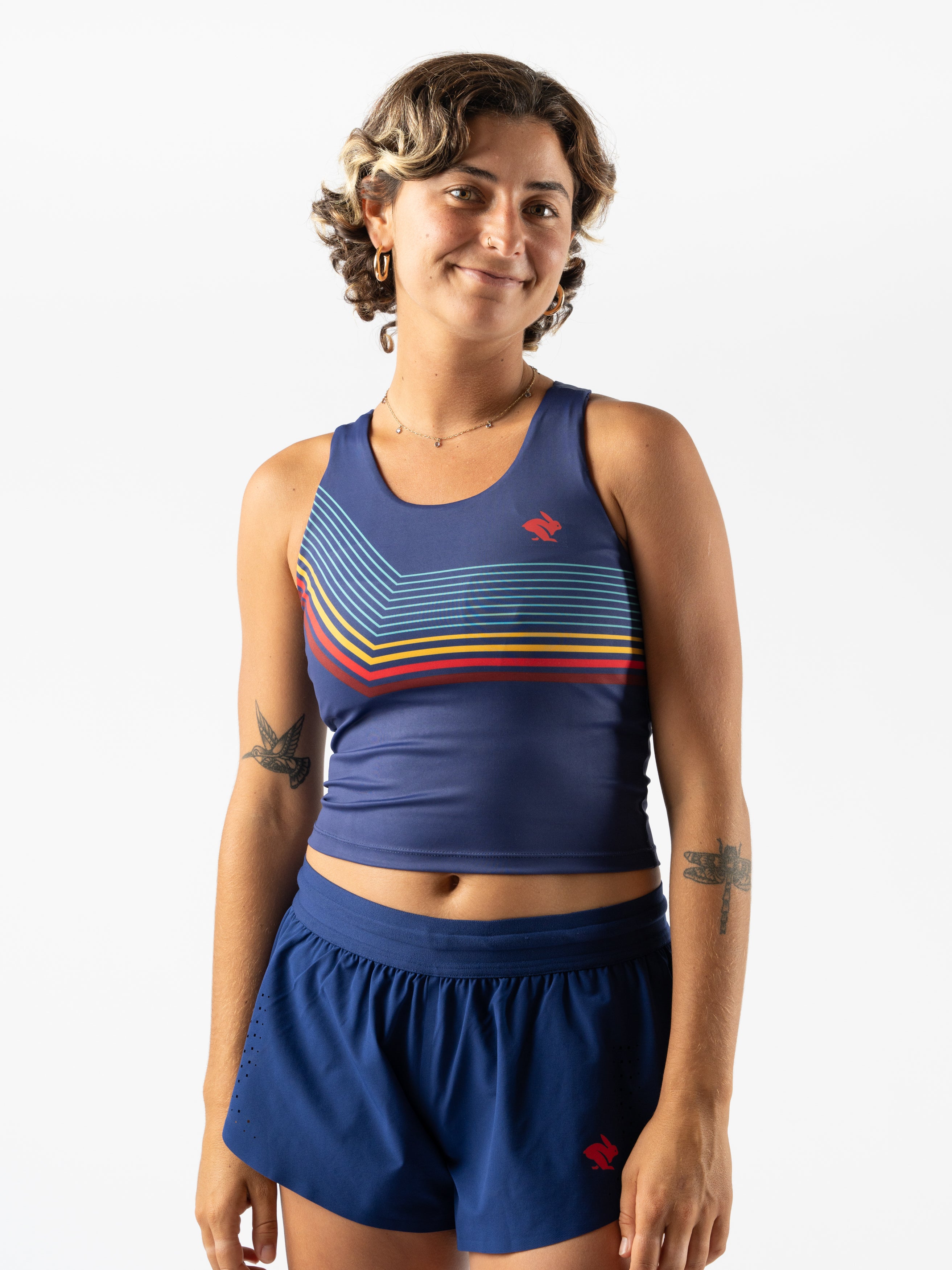 women's cropped running shirts | rabbit