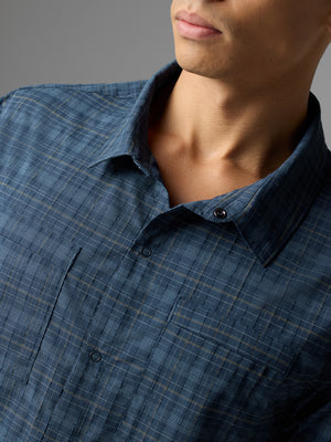 #Color_Dress-Blues-Plaid