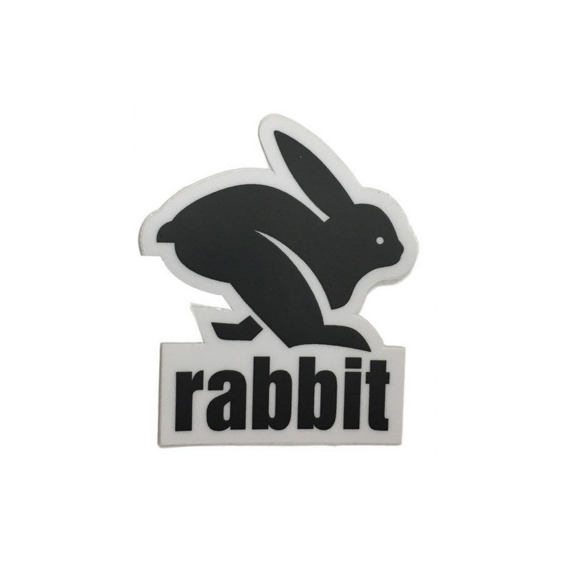 rabbit logo sticker - black